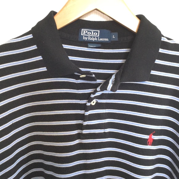 Polo Ralph Lauren Striped Polo sz Large - Picture 3 of 3